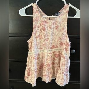 American Eagle Floral Flowy Tank Top XS